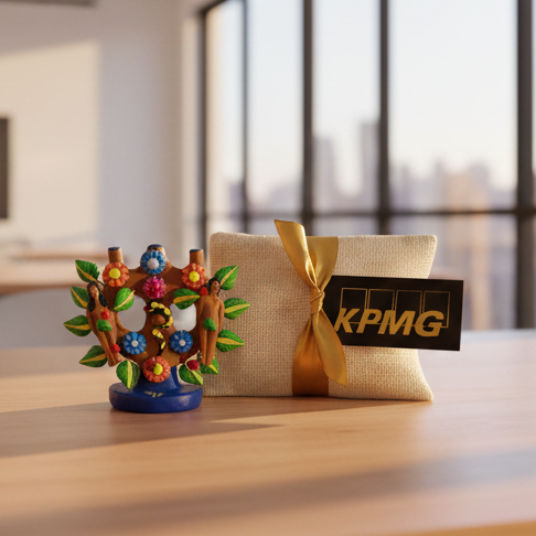 Souvenir corporativo mexicano con Árbol de la Vida de Metepec para congresos internacionales y regalos a visitantes extranjeros. Regalos para extranjeros: Congresos empresariales en Hoteles.
