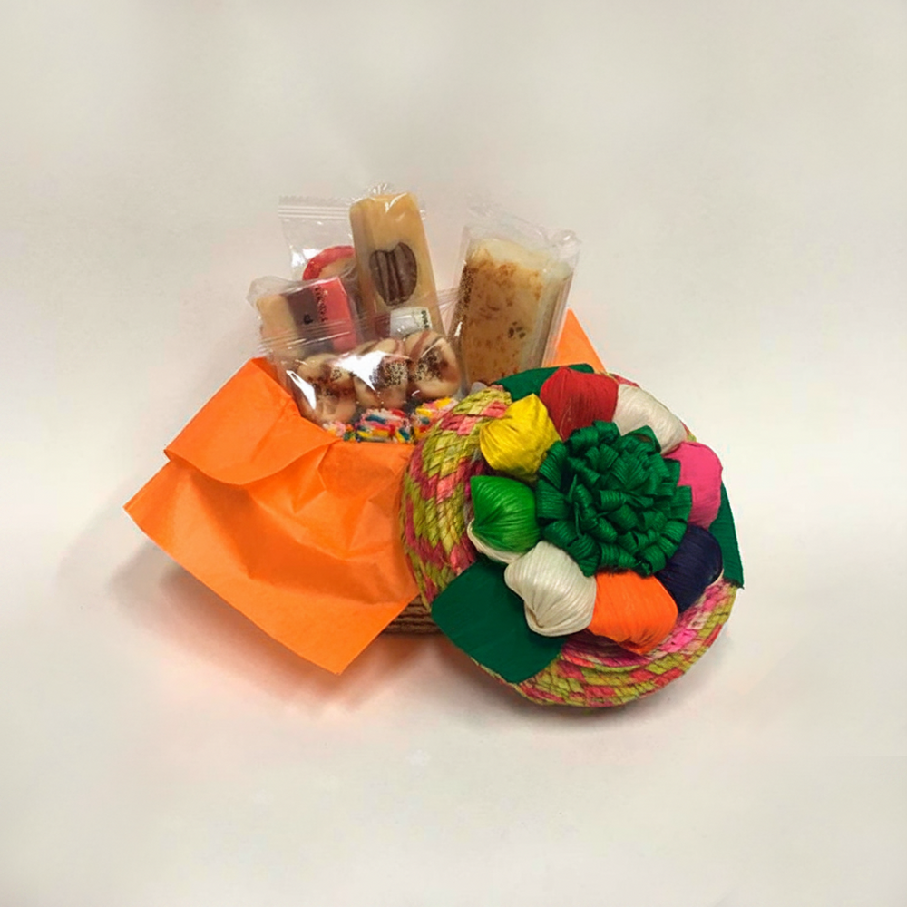 canastito con dulces mexicanos varios para congresos y regalos para extranjeros | Ambiente Mexicano