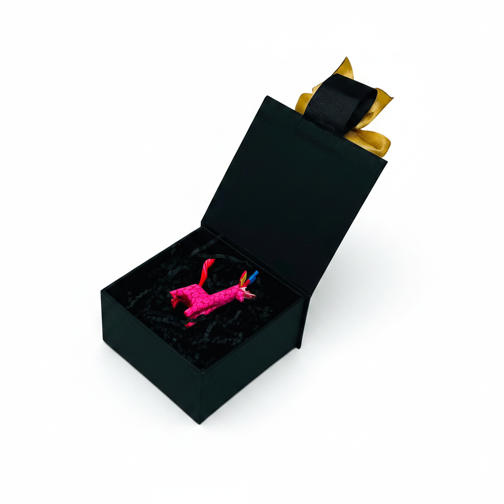 Alebrije miniatura estuche con opción de personalización de logotipo corporativo Ambiente Mexicano