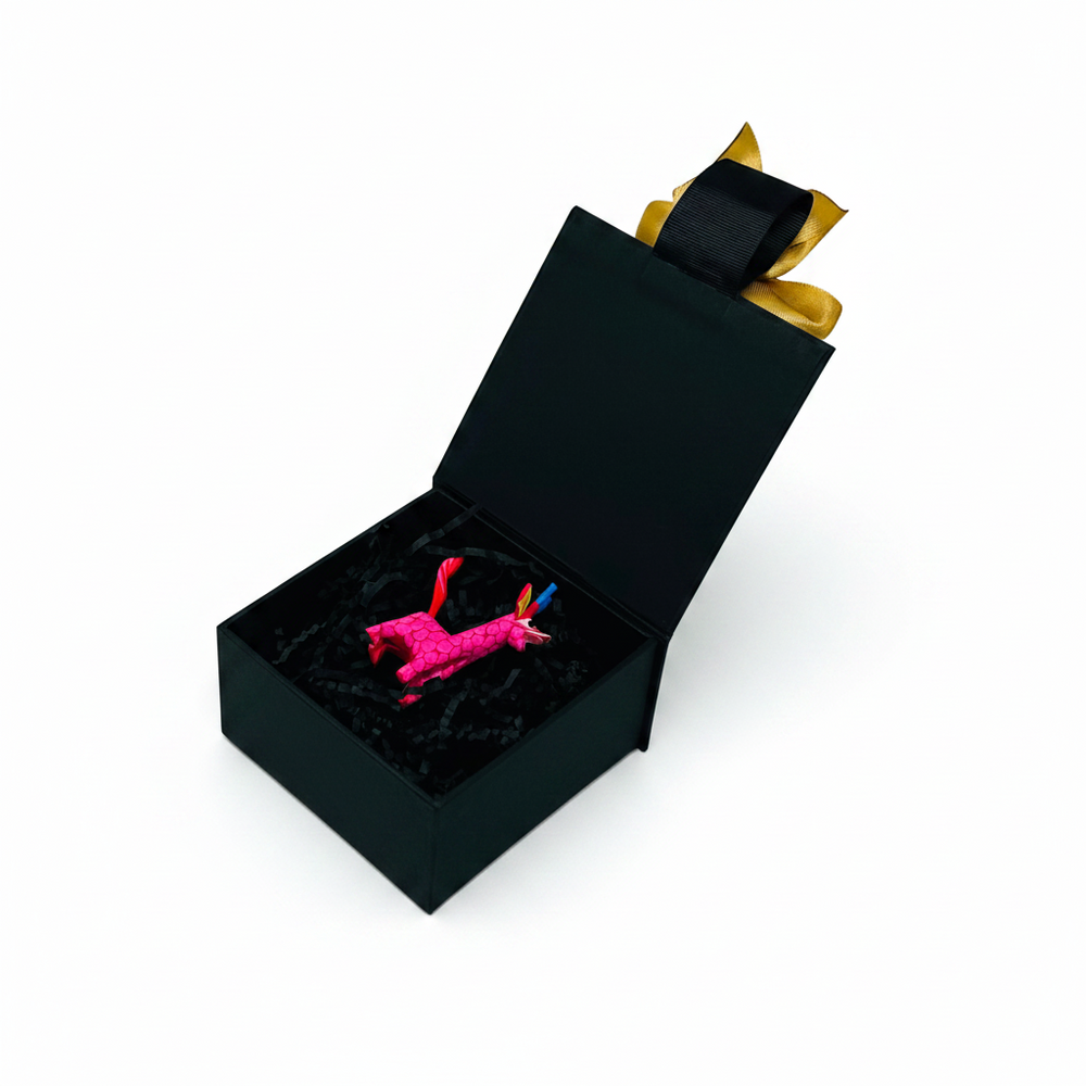 Alebrije miniatura estuche con opción de personalización de logotipo corporativo Ambiente Mexicano