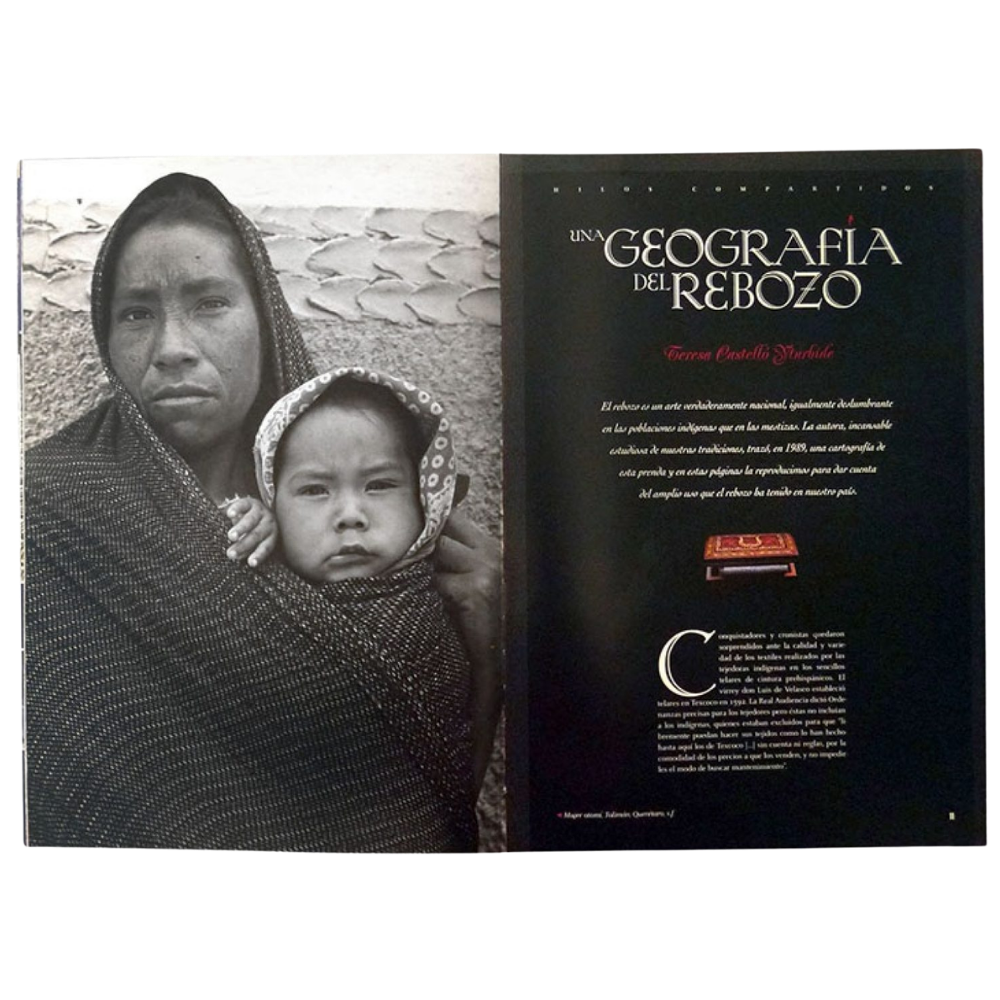 Vista frontal del libro EL REBOZO pasta dura obsequio ejecutivo identidad cultural – Ambiente Mexicano