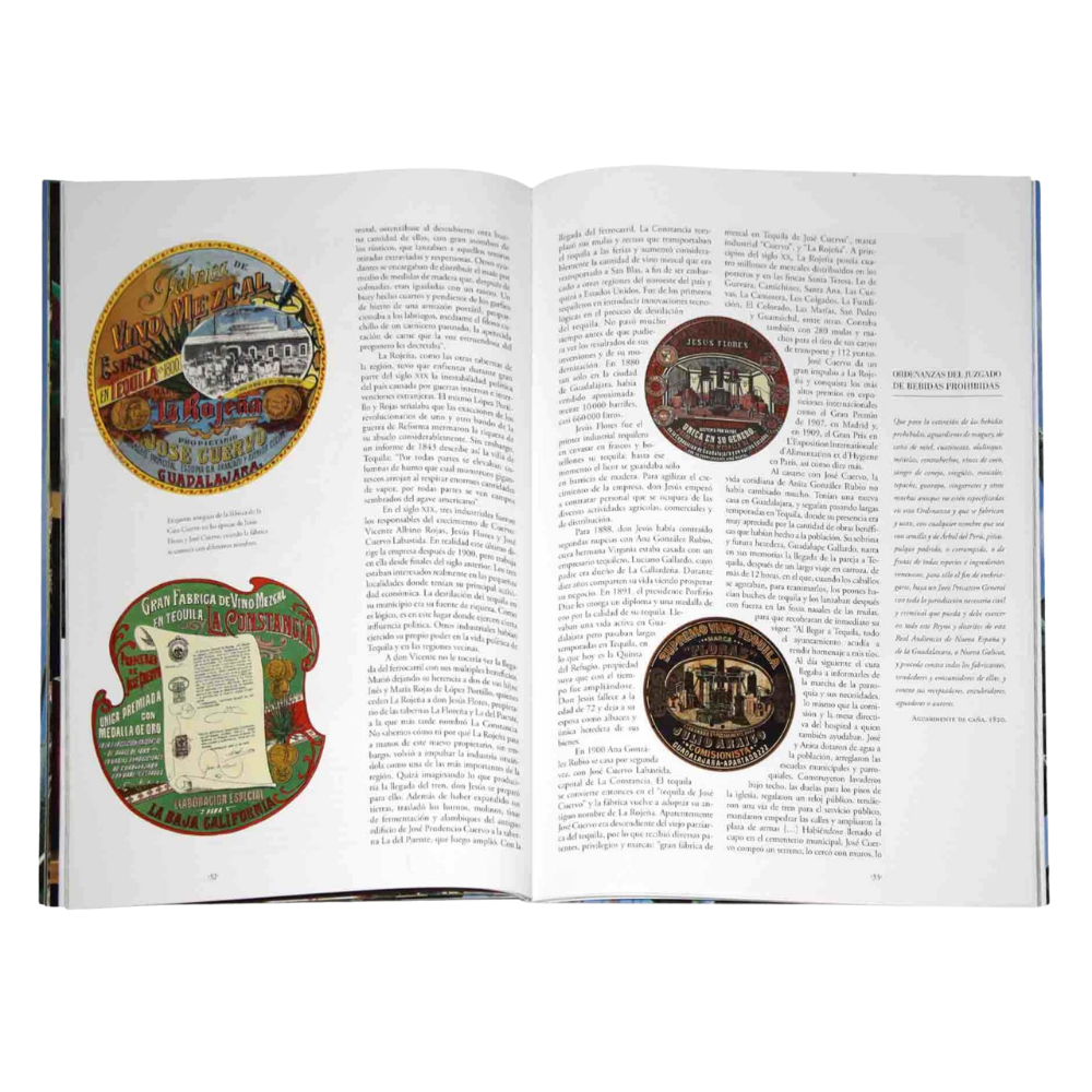 Detalle de encuadernación y acabados del libro EL TEQUILA. Arte Tradicional de México regalo institucional – Ambiente Mexicano