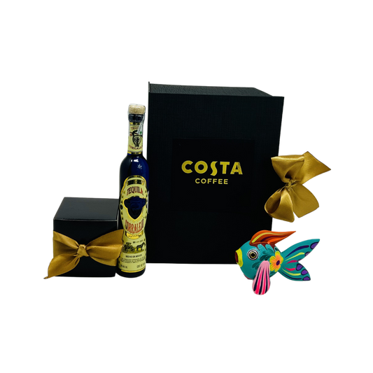 Kit de Chocolate, Tequila y Alebrije: Regalo Corporativo Mexicano Premium - Ambiente Mexicano