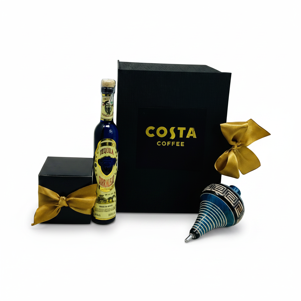 Press kit o regalo para el dia del padre Detalle de juguete artesanal incluido en kit de regalos corporativos con identidad mexicana – Ambiente Mexicano