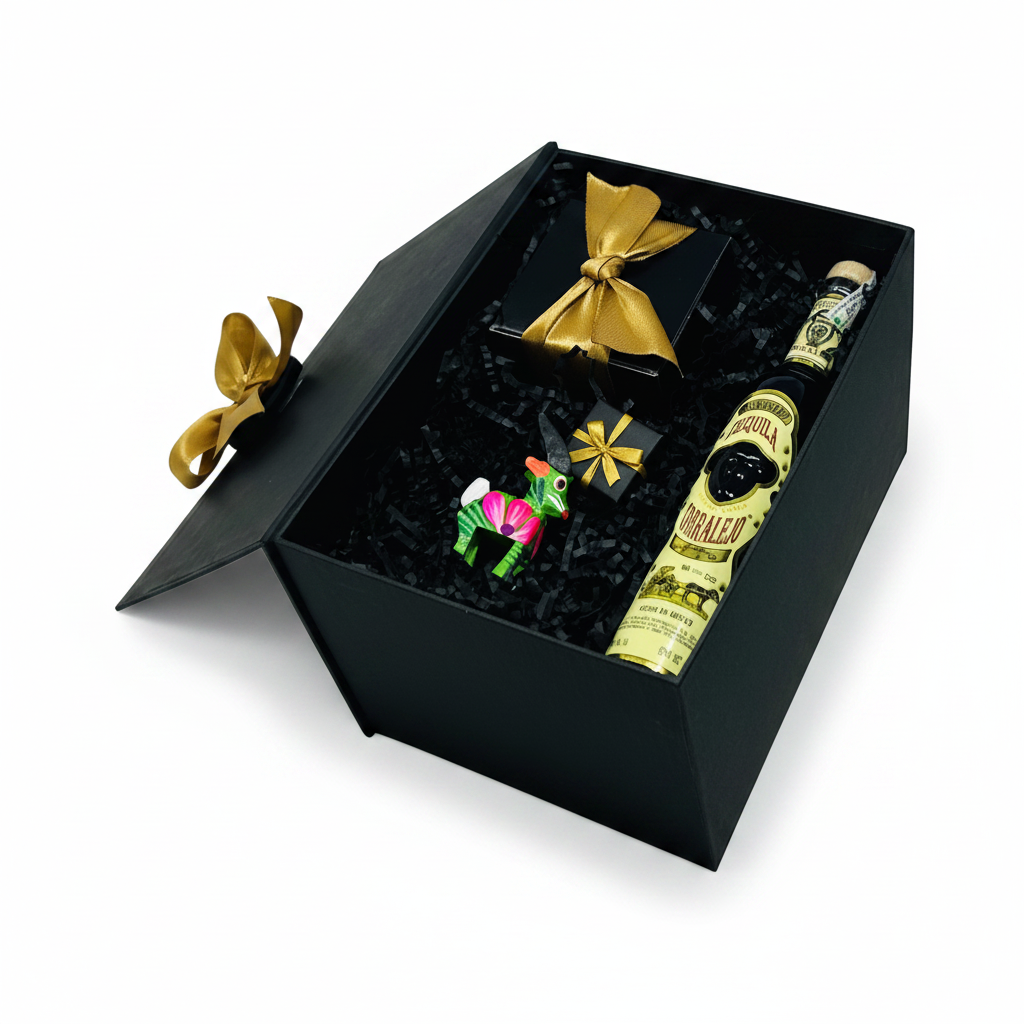 Kit de Chocolate, Tequila y Alebrije: Regalo Corporativo Mexicano Premium | Ambiente Mexicano