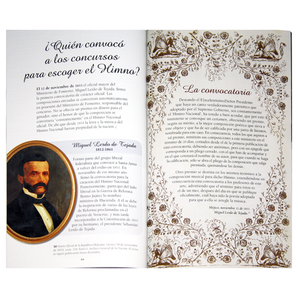 Vista frontal del libro LA GUÍA DEL HIMNO NACIONAL MEXICANO pasta dura obsequio ejecutivo identidad cultural – Ambiente Mexicano