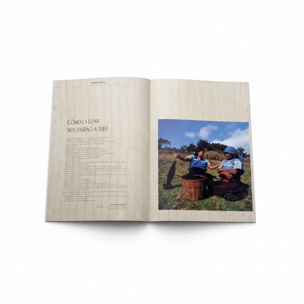 Libro textiles de chiapas presentado con tarjeta de invitación corporativa Ambiente Mexicano