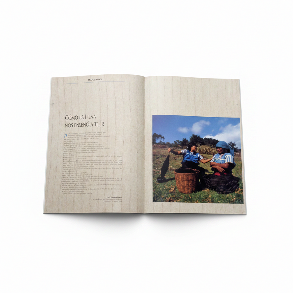 Libro textiles de chiapas presentado con tarjeta de invitación corporativa Ambiente Mexicano