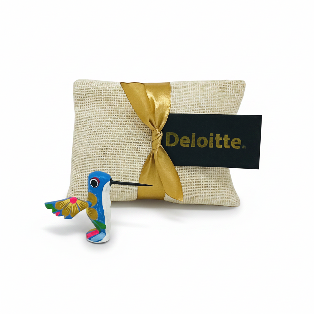 Alebrijes en Bolsita de Yute: Regalo Corporativo Mexicano Listo para Entregar - Ambiente Mexicano