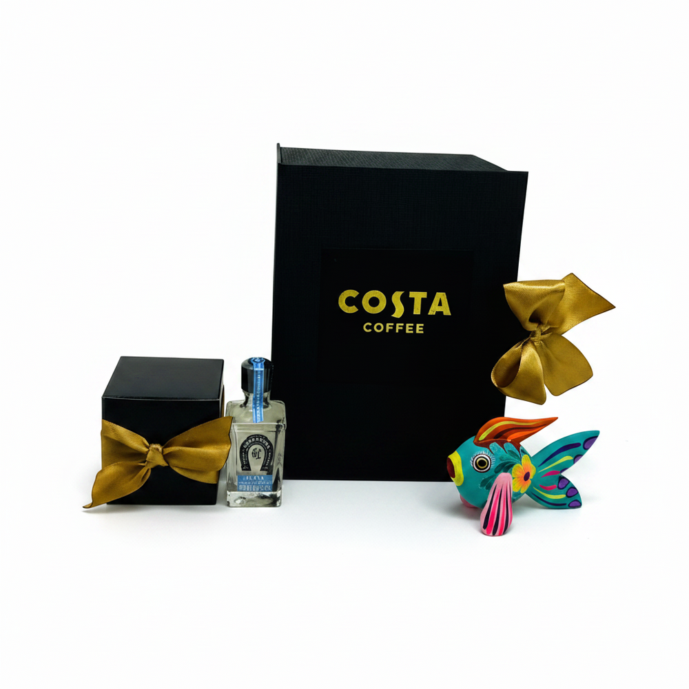 Kit de Chocolate, Tequila y Alebrije: Regalo Corporativo Mexicano Premium | Ambiente Mexicano