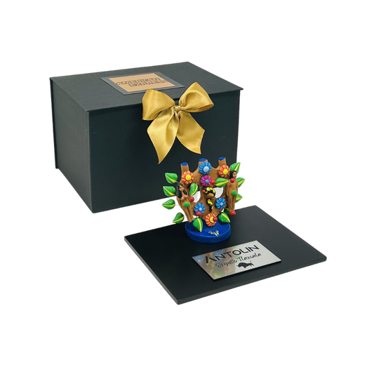 Trofeo con arbol de la vida y estuche de regalo