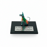 Trofeo con alebrije miniatura para congresos y premiaciones. Trofeos para Conferencistas | Ambiente Mexicano