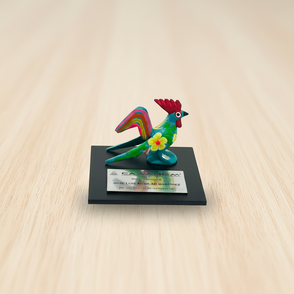 Trofeo ejecutivo alebrije chico ejemplo de regalo cultural mexicano para clientes VIP y socios estratégicos | Ambiente Mexicano