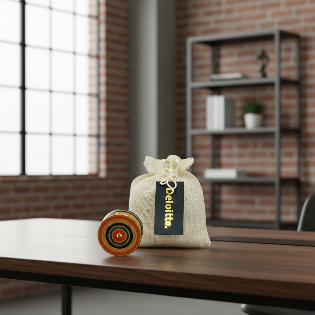 Juguetes mexicanos tradicionales souvenir corporativo con tarjeta personalizada con logo en empaque de bolsa de tela, yoyo como Souvenir Corporativo con Causa - Ambiente Mexicano