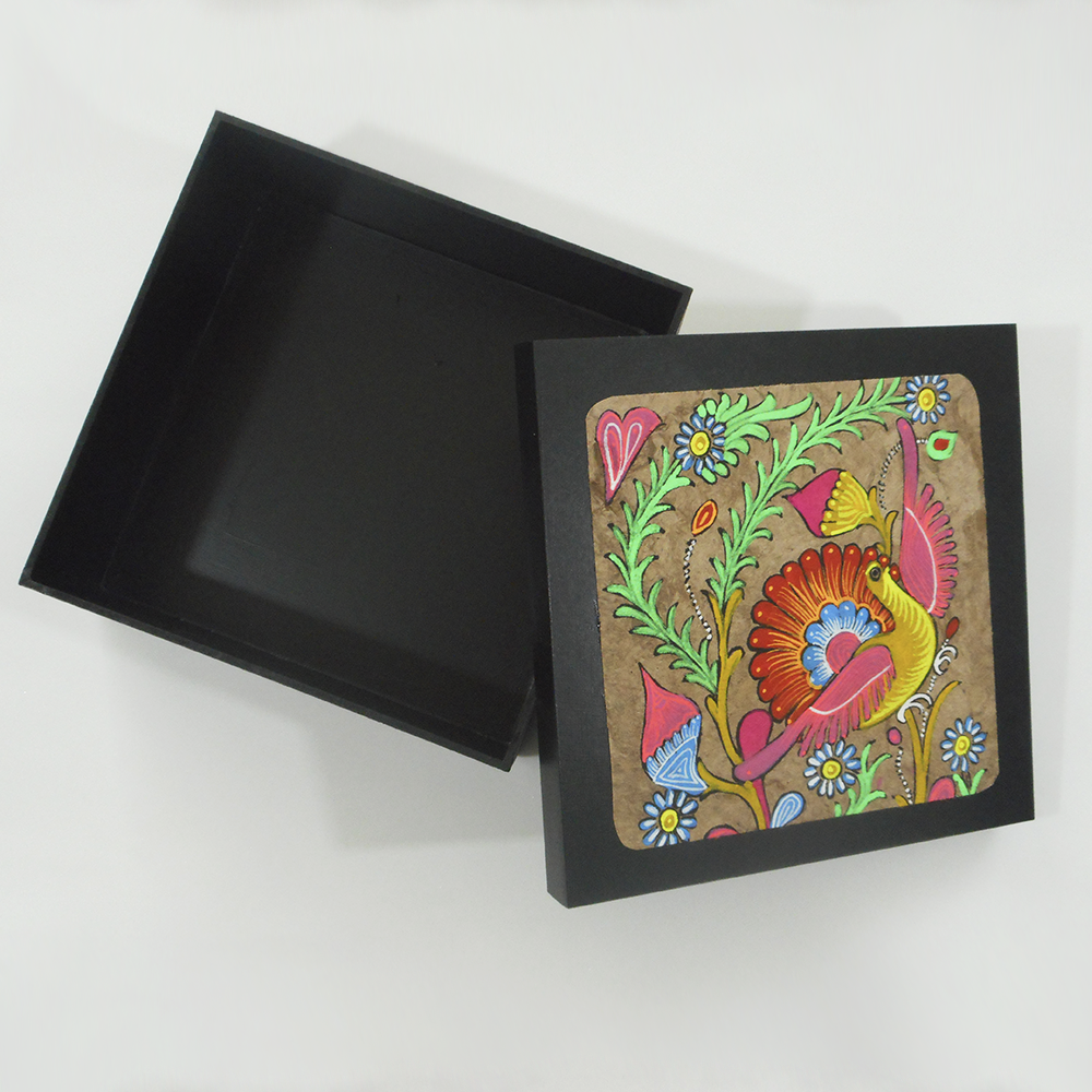 Caja multiusos con amate artesanal para regalos - Ambiente Mexicano