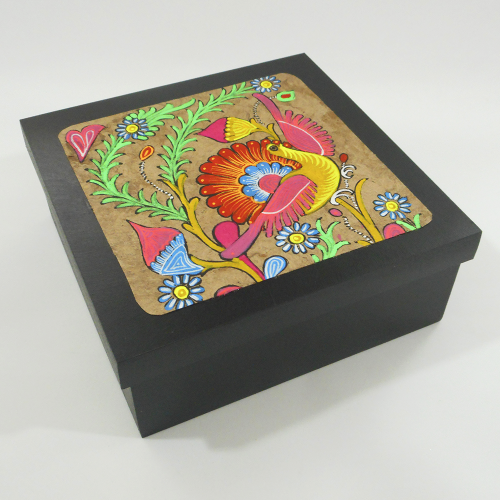 Caja multiusos con amate artesanal para regalos - Ambiente Mexicano