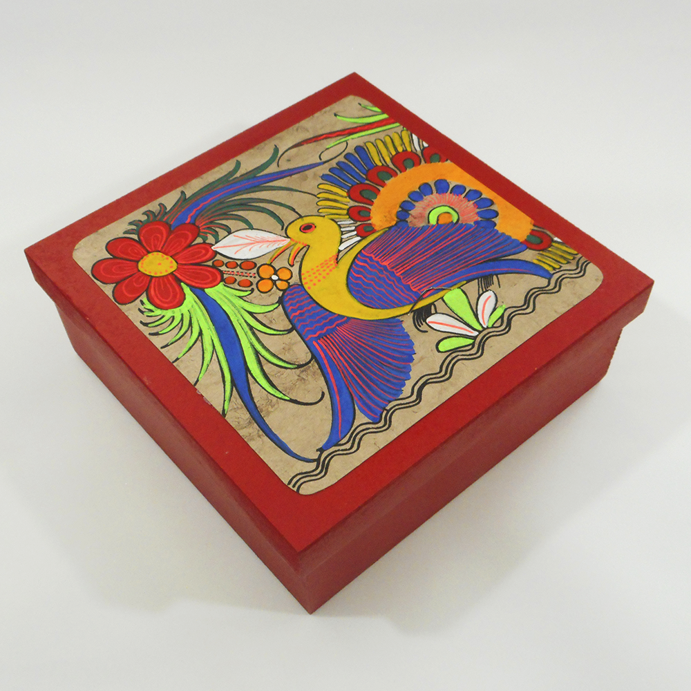 Caja multiusos con amate artesanal para regalos - Ambiente Mexicano