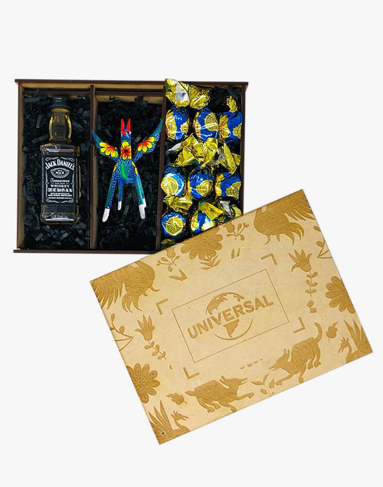 Caja Tequila Jalisco con alebrije mediano 2021 - Ambiente Mexicano