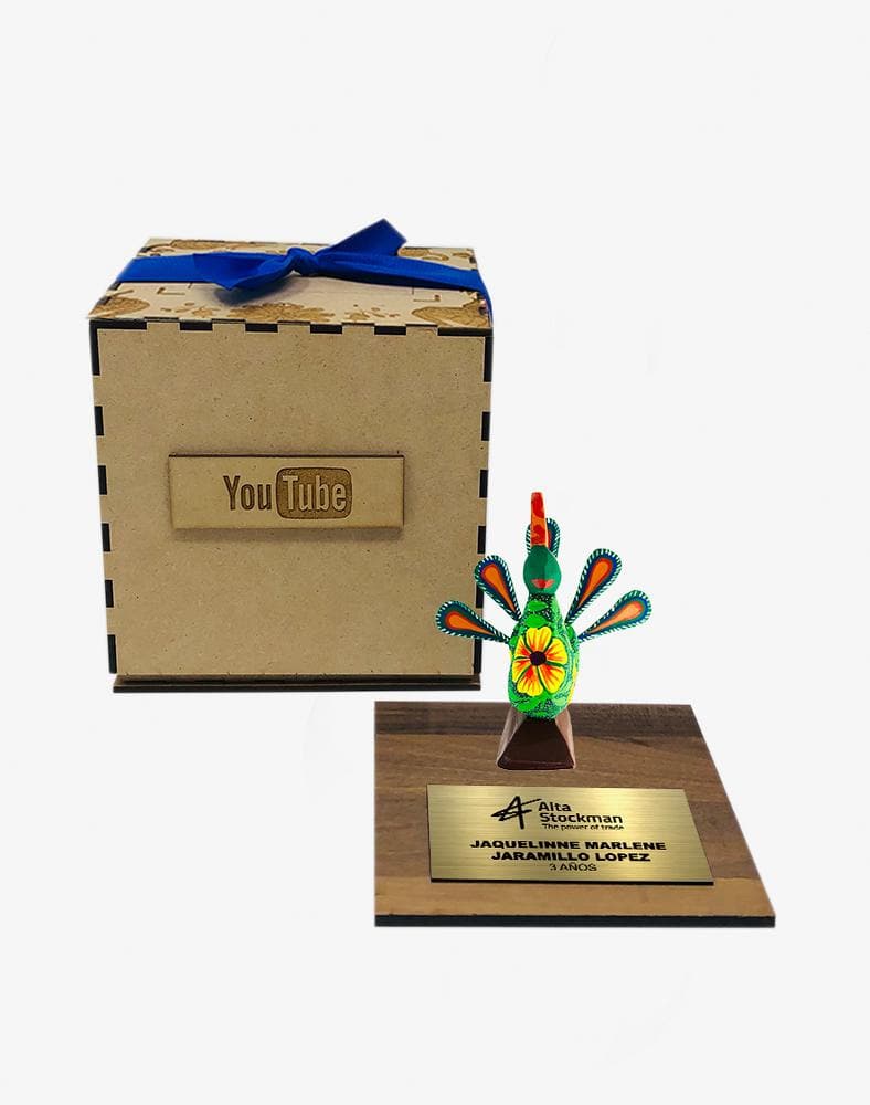 Trofeo con alebrije chico 2021 - Ambiente Mexicano