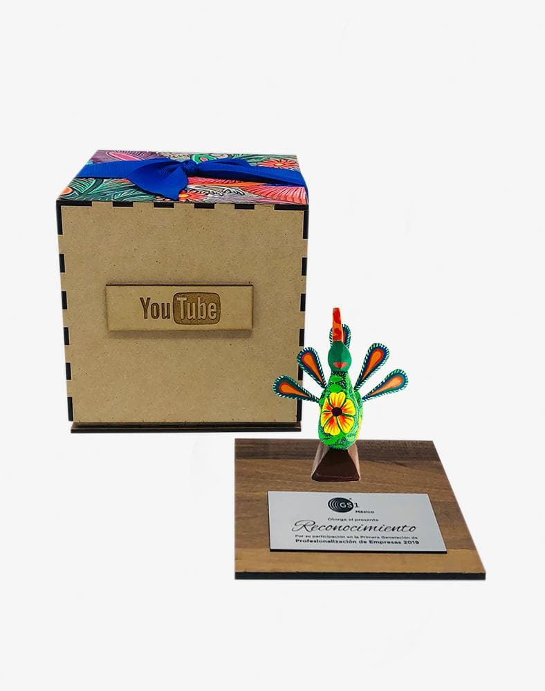 Trofeo con alebrije chico 2021 - Ambiente Mexicano