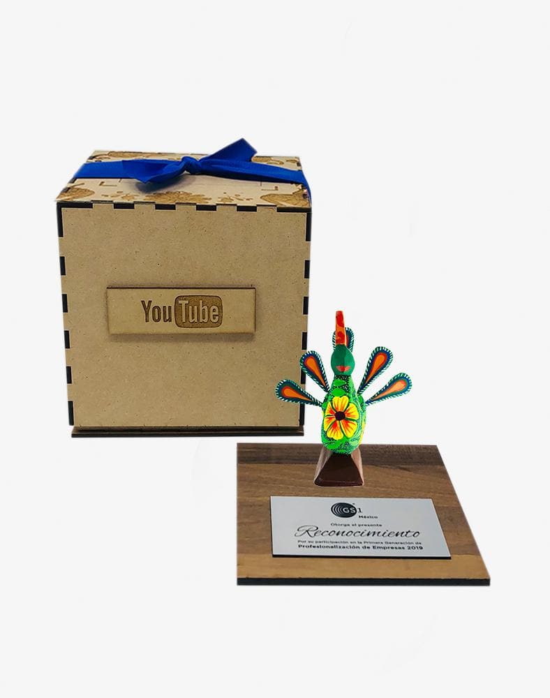 Trofeo con alebrije chico 2021 - Ambiente Mexicano