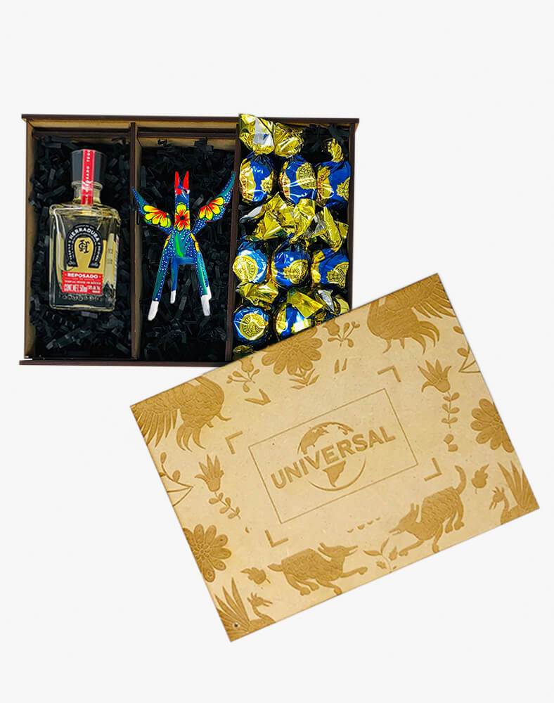 Caja Tequila Jalisco con alebrije mediano 2021 - Ambiente Mexicano