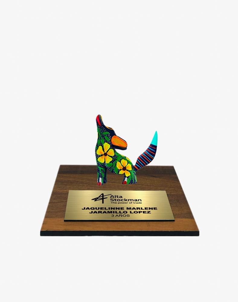 Trofeo con alebrije chico 2021 - Ambiente Mexicano