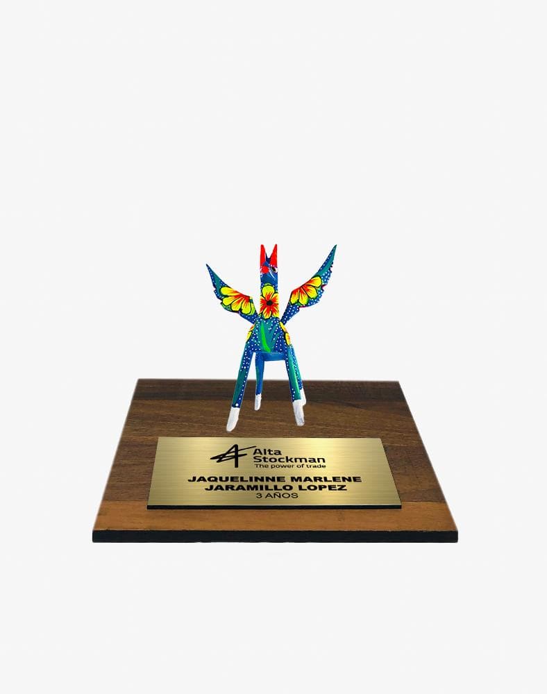 Trofeo con alebrije chico 2021 - Ambiente Mexicano
