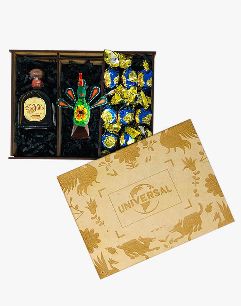 Caja Tequila Jalisco con alebrije mediano 2021 - Ambiente Mexicano
